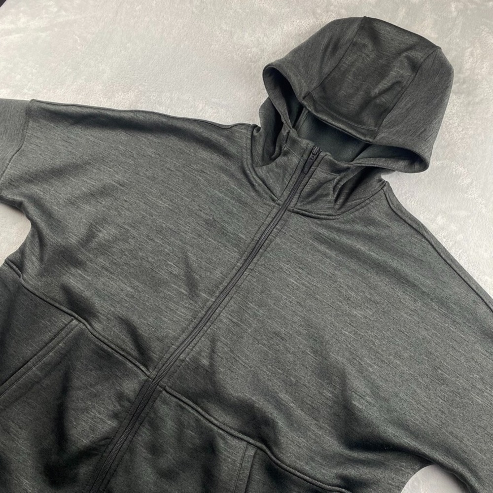 North Face Sweatshirt Women Large Gray Cozy Slacker Full Zip Fleece Lined Hooded